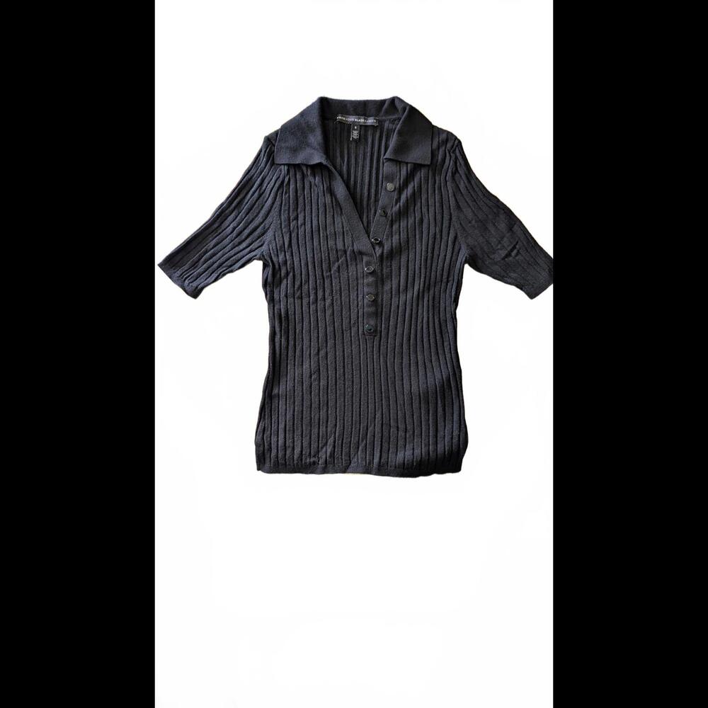 Stylish Ribbed Polo Sweater by White House Black Market